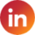 A gradient circle with a lowercase "in" at the center, linkedin logo.